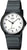 Reloj Casio de cuarzo con esfera redonda blanca, manecillas negras y correa negra