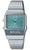 Reloj Casio Vintage con esfera turquesa, correa de metal y pantalla digital