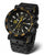 Reloj para hombre con esfera negra, cronógrafo y correa de acero inoxidable negra