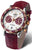 Reloj Vostok Europe para mujer Undine con correa de cuero burdeos y esfera blanca