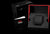 "Reloj: caja negra con marco interior rojo e inserto para el reloj"