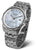 Reloj de mujer con brazalete de acero inoxidable plateado y esfera clara con índices de diamante