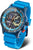 Reloj para hombre con esfera azul y correa de silicona azul