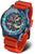 Reloj para hombre con esfera azul y correa de silicona roja