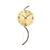 AMS W9719 Reloj de pared • Caja de madera con elemento decorativo de metal • Cristal mineral