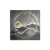 Wanduhr aus Naturschiefer mit Mond-Silhouette, goldenen Zeigern und Index-Strichen
