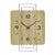 Reloj de pared AMS W9692 roble Sonoma • Mecanismo de cuarzo • Diseño de metal