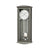 Anthrazitfarbene Regulator-Wanduhr mit rundem Zifferblatt und Pendel