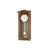 Wanduhr im Nussbaumdesign mit Zifferblatt und Pendel, rechteckiger Holzfront