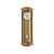 Wanduhr im Holzgehäuse mit Glasfront, rundem Zifferblatt und Pendelgewicht