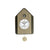 Wanduhr im Hausdesign in Sonoma mit Pendel, rundem Ziffernblatt und Details oben
