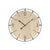 Wanduhr mit Holz-Zifferblatt (Sonoma), Metallring und schwarzen Zeigern, rund