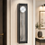 Reloj de pared con marco negro y gran cristal, esfera redonda