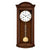 Reloj de pared de madera con esfera redonda y péndulo dorado