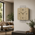 Reloj de pared AMS W9692 roble Sonoma • Mecanismo de cuarzo • Diseño de metal