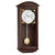 Reloj de pared de madera con esfera blanca, números romanos y péndulo dorado