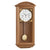 Reloj de pared de madera con esfera redonda y péndulo de bola oscilante