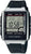 Casio Reloj para hombre con correa de plástico negra, pantalla digital y caja de acero inoxidable