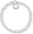 Pulsera de charms de plata de ley 925 con eslabones y colgante redondo