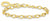Pulsera con charm en tono dorado con eslabones ovalados y colgante redondo