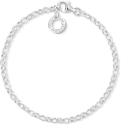 Pulsera de plata de ley 925 con charm redondo