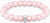 Pulsera de cuarzo rosa con cuentas facetadas en tono rosa y ojo de plata