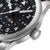 Reloj de hombre con esfera negra, caja de acero inoxidable y corona estriada