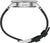 "Reloj de pulsera para hombre visto desde arriba: correa de cuero negra con hebilla de metal en la caja."