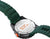 Pulsera para hombre: fondo de caja con inscripción "NEVER GIVE UP" y correa de silicona verde