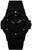 Reloj de pulsera para hombre con esfera negra, agujas luminiscentes y correa de caucho negra