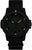 Pulsera de hombre con correa textil negra, esfera negra y marcadores luminosos verdes