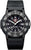 Reloj negro para hombre con correa de caucho, esfera negra e índices luminosos