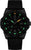 Reloj de buceo para hombre con marcadores verdes luminosos, esfera negra y correa de silicona
