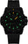 Reloj para hombre con esfera negra y marcadores luminosos en la oscuridad, correa de silicona.