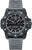Reloj deportivo para hombre con esfera negra y correa de silicona gris, automático.