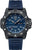 Reloj para hombre con esfera azul, índices luminosos y correa azul y negra