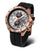 Reloj Vostok Europe Almaz para hombre con bisel en tono oro rosa y correa de silicona negra