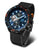 Reloj Vostok Europe para hombre con correa negra, esfera azul y detalles naranjas