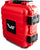 Estuche de transporte para reloj de pulsera para hombre en rojo con inserto negro y cierres