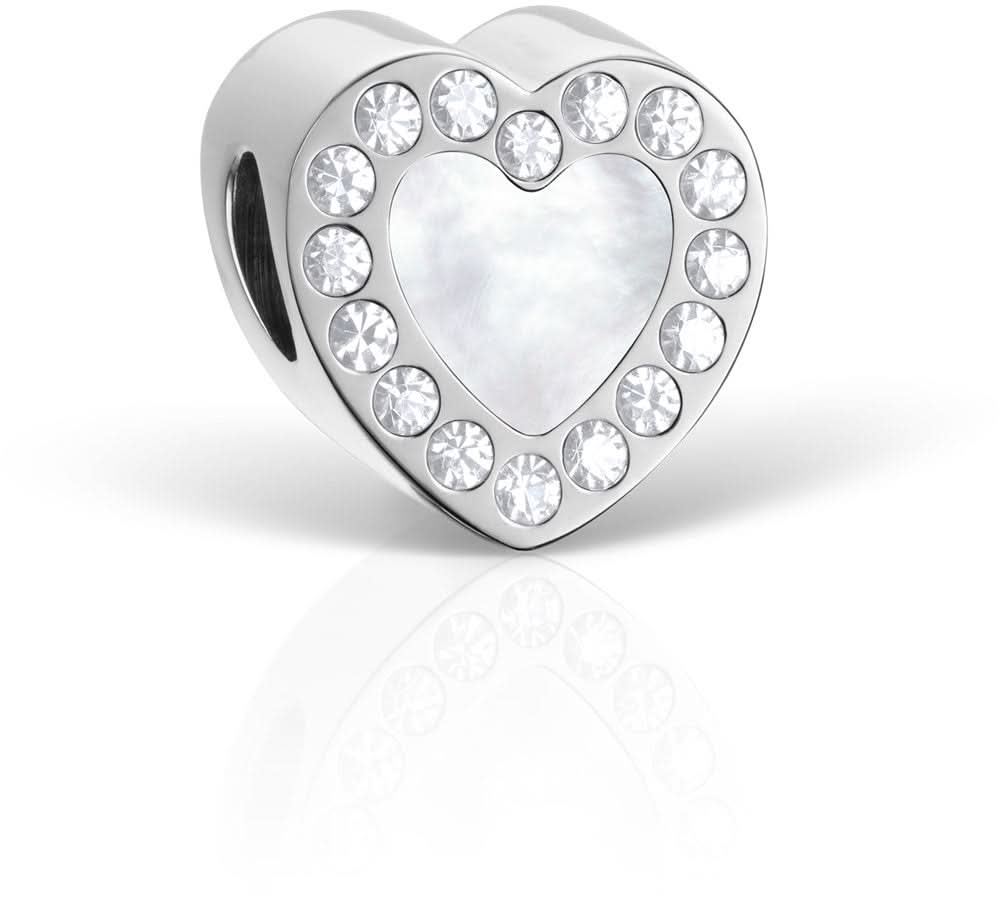 Bering YourHeart-1 Charms de Corazón en Acero Inoxidable con Pedrería