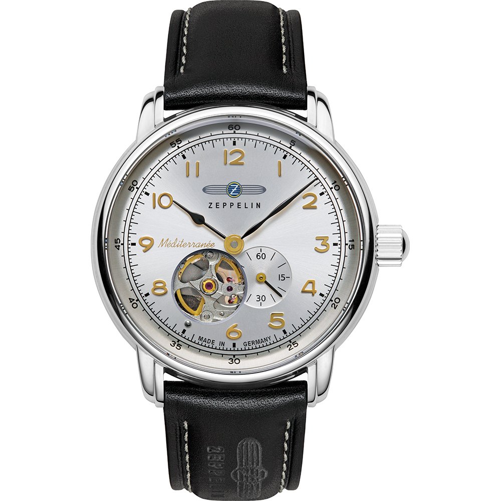 Zeppelin Méditerranée 9666-1 Herrenuhr • Open Heart Automatik • Mineralglas K1