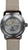 Fondo de reloj de pulsera para hombre con movimiento automático visible y correa de cuero clara