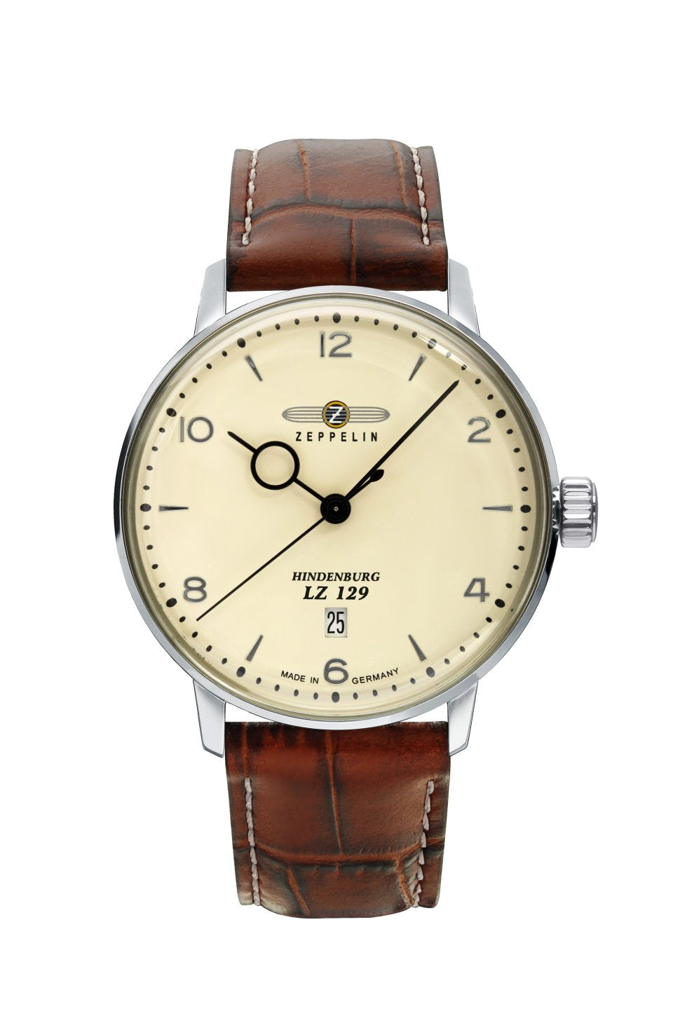 Zeppelin Hindenburg LZ129 8042-5 Herrenuhr Beige • Schweizer Quarzwerk Ronda 715 • Mineralglas K1