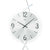 Reloj de pared AMS W9718 • Caja de madera con detalle metálico • Cristal mineral facetado