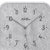 Wanduhr-Front mit Analogzeigern und klaren Ziffern auf grauer Strukturfläche