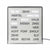 Frontansicht: LED-Wortuhr mit dunklem Rahmen und klar leuchtender Wortanzeige