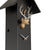 Rombach & Haas Classic SL35 H-2/G Reloj de Pared Negro/Plata/Oro • Mecanismo Mecánico de 8 Días • Reloj Cucú Original de la Selva Negra