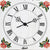 Esfera de reloj de pared con números romanos, manecillas negras y decoración de rosas