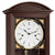 Esfera de reloj de pared de madera con números romanos y marco dorado