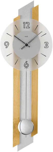 Reloj de péndulo moderno 62 x 23 x 7 cm - AMS Modelo: 7207/18